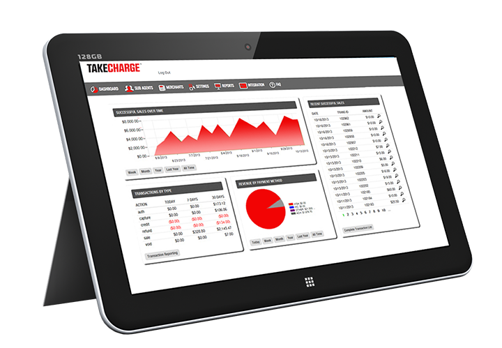 Take Charge Dashboard on Tablet